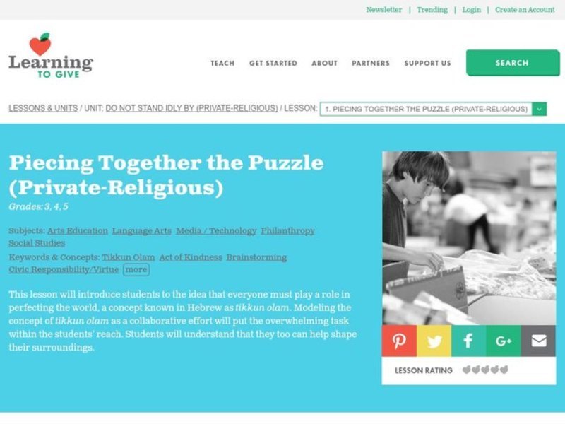 Piecing Together the Puzzle Lesson Plan