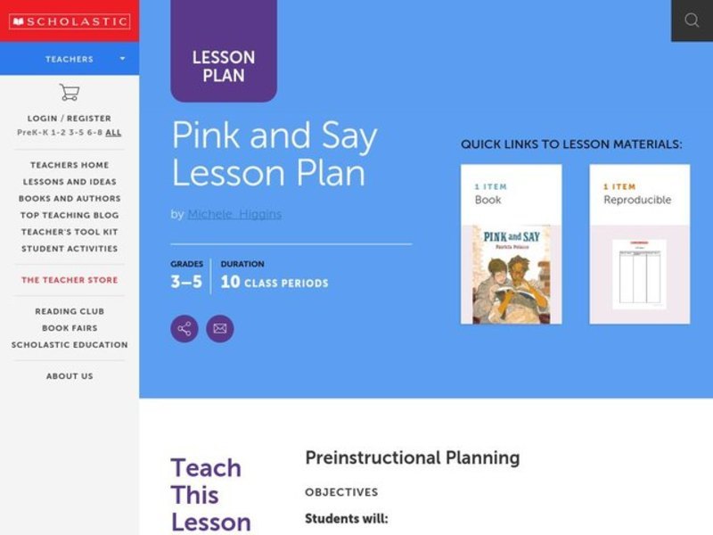 Pink and Say Lesson Plan