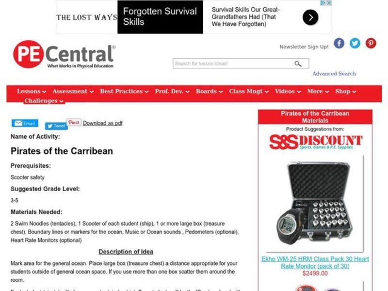 Pirates of the Caribbean Lesson Plan