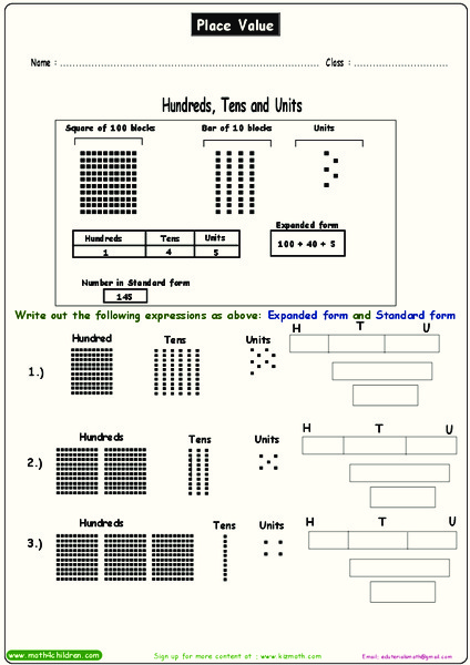 Place Value Worksheet