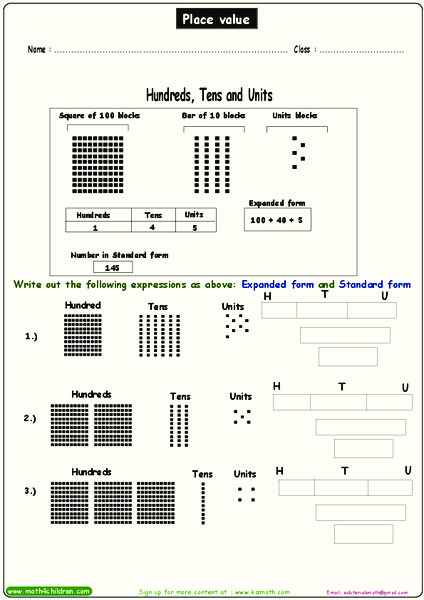 Place Value Worksheet