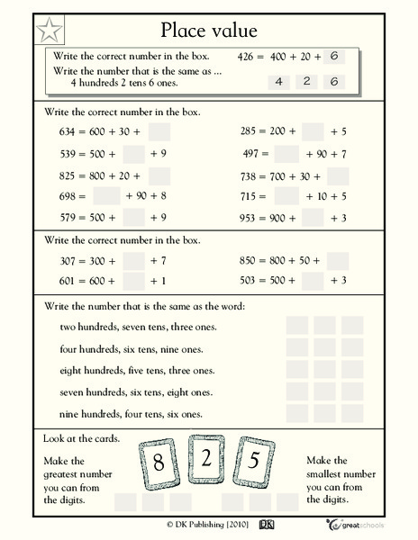 Place Value Worksheet