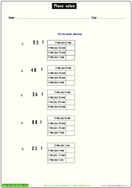 Place Value 2 Worksheet