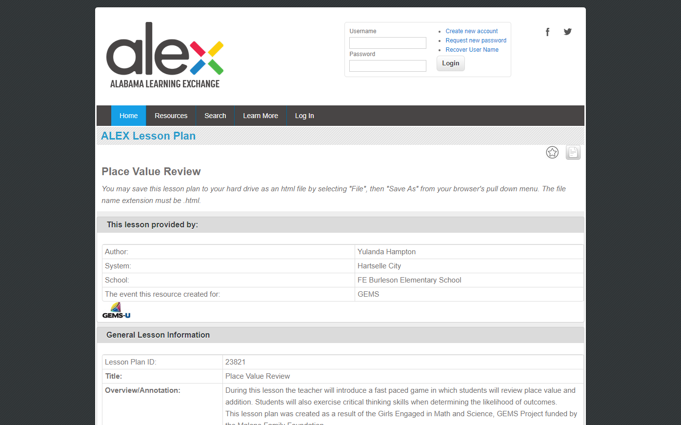 Place Value Review Lesson Plan