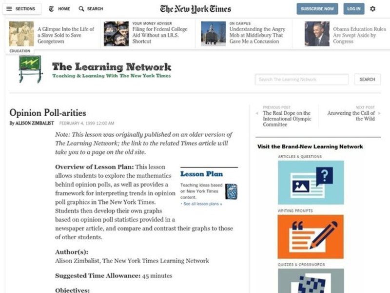 Opinion Poll-arities Lesson Plan