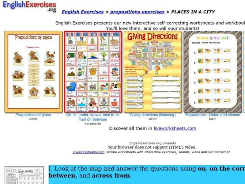 Places in a City Interactive