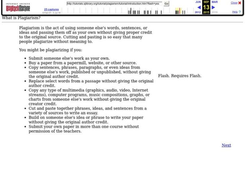 Plagiarism Worksheet