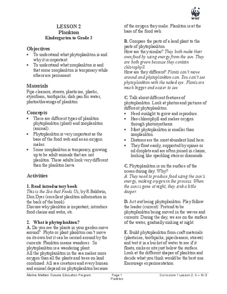 Plankton Lesson Plan