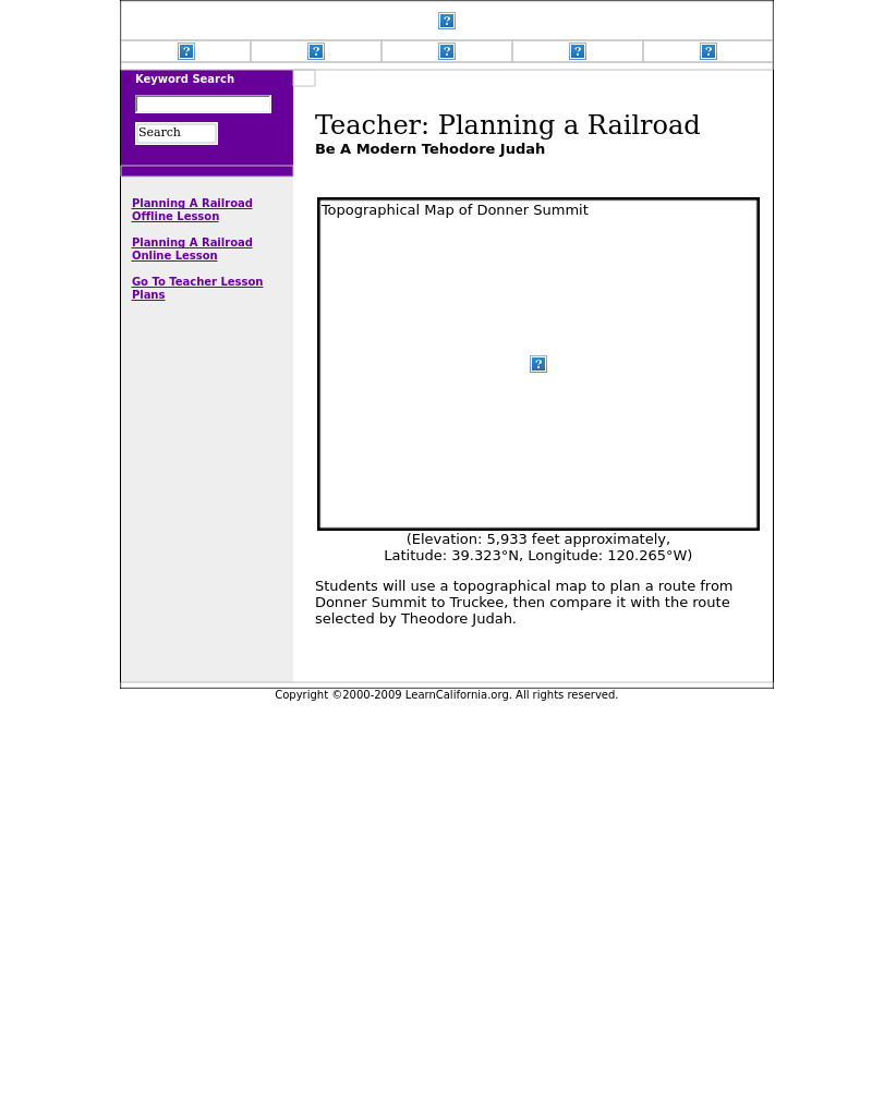 Planning a Railroad Lesson Plan