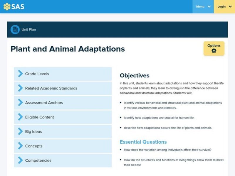 Plant and Animal Adaptations Lesson Plan