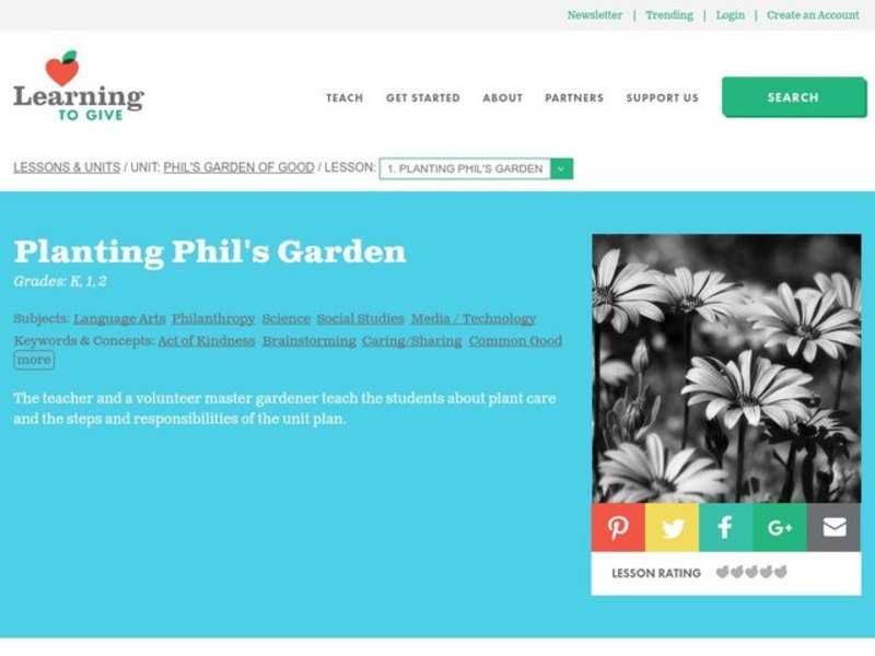 Planting Phil's Garden Lesson Plan