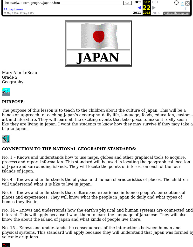 Japan Lesson Plan