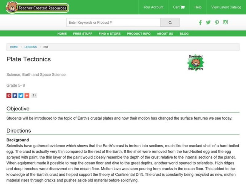 Plate Tectonics Lesson Plan