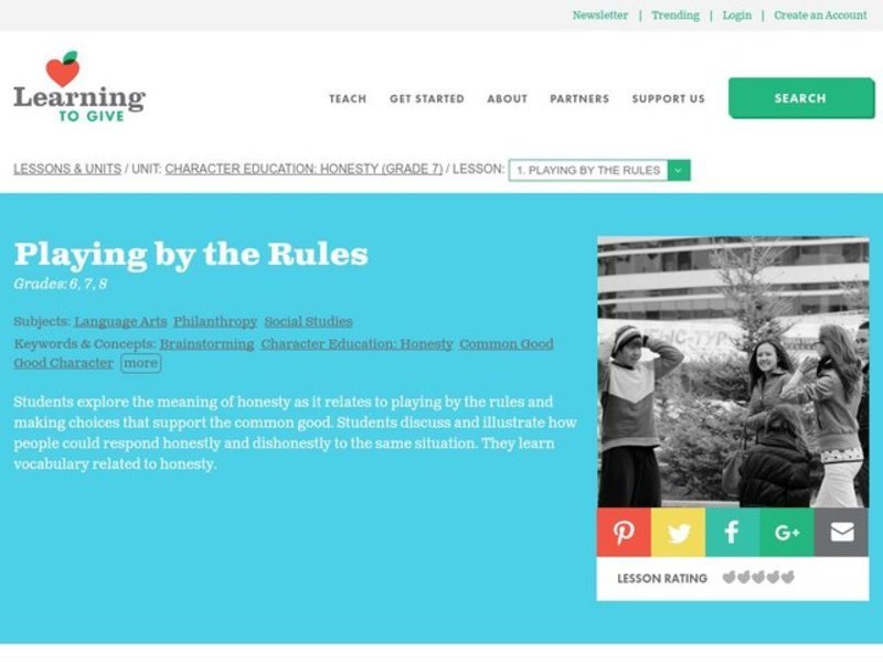 Playing By The Rules Lesson Plan