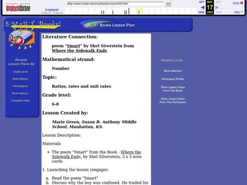 poem "Smart" by Shel Silverstein from "Where the Sidewalk Ends" Lesson Plan