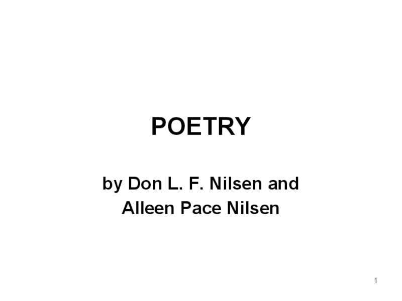 Poetry PPT