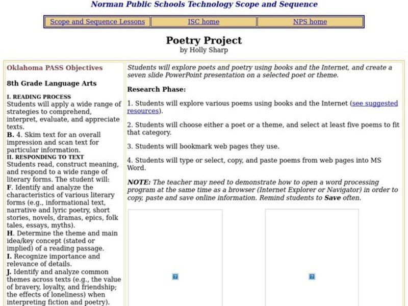 Poetry Project Activity