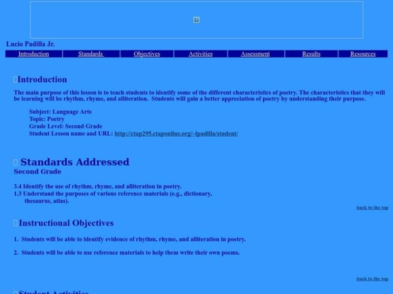 Poetry Power Lesson Plan