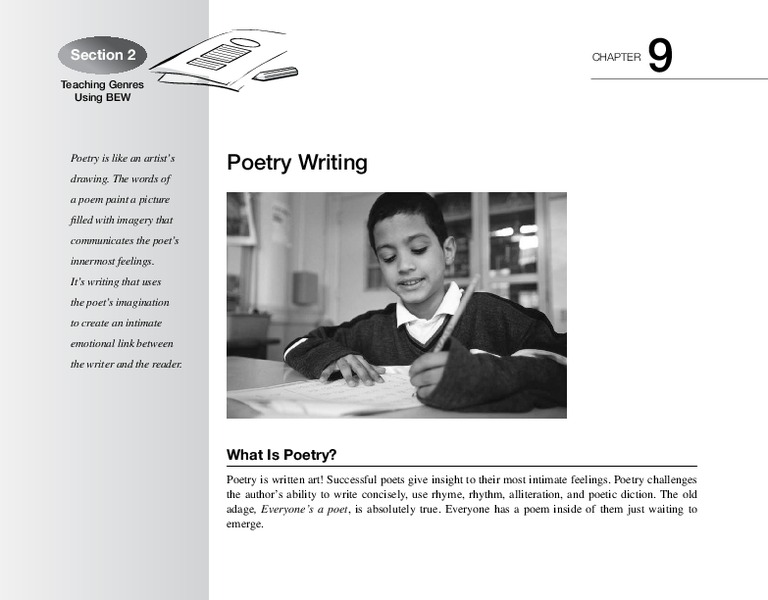 Poetry Writing Lesson Plan