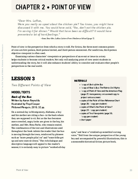 Point of View Lesson Plan