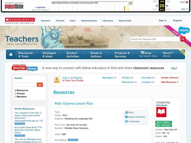 Polar Express Lesson Plan Lesson Plan