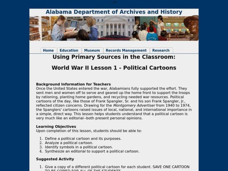 Political Cartoons Lesson Plan