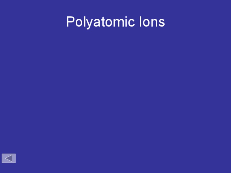 Polyatomic Ions PPT