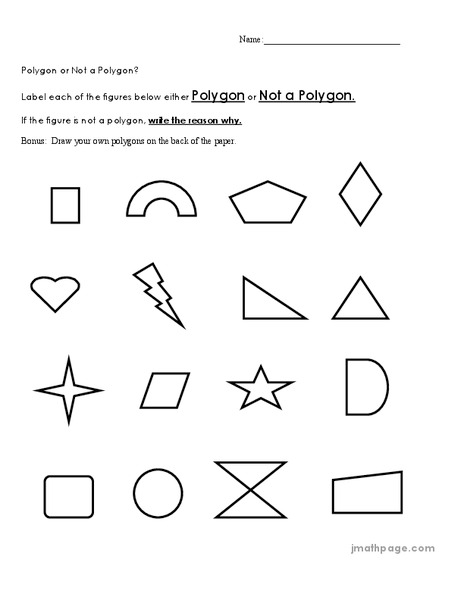 Polygons Worksheet