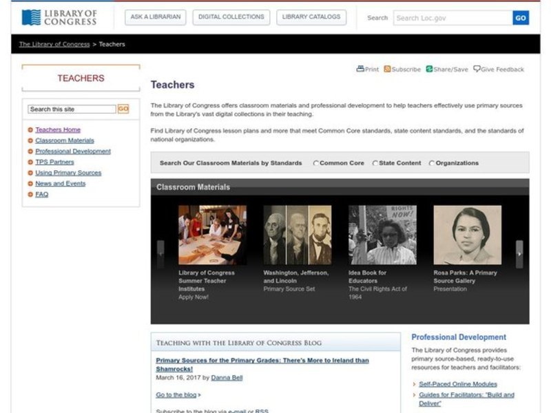 Library of Congress Learning Page: The Historian's Sources Lesson Overview Lesson Plan