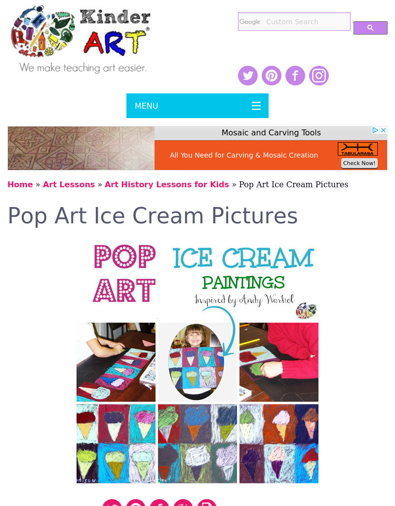 Pop Art Ice Cream Painting Lesson Plan
