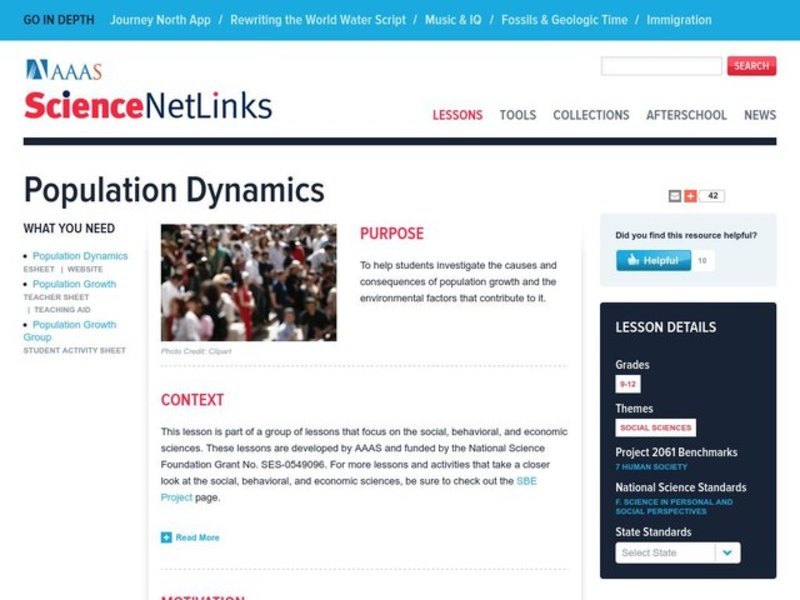 Population Dynamics Lesson Plan