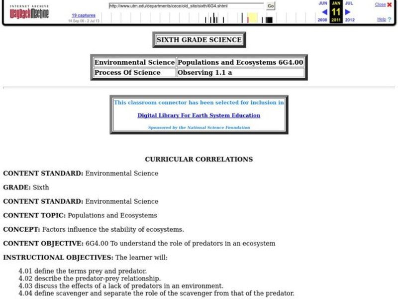 Populations and Ecosystems Lesson Plan