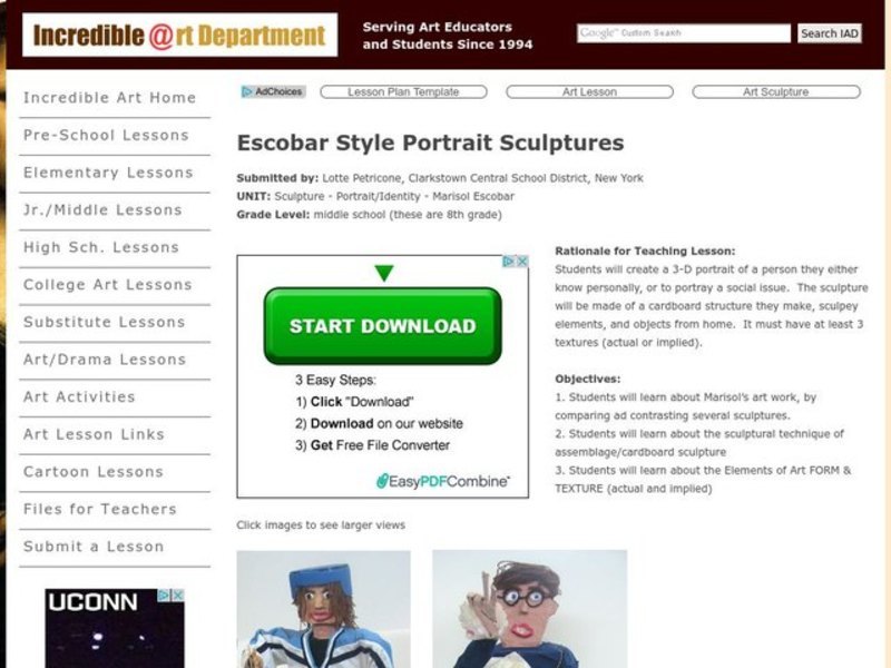Portrait Sculptures Lesson Plan