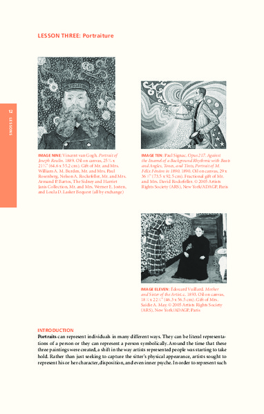 Portraiture Lesson Plan