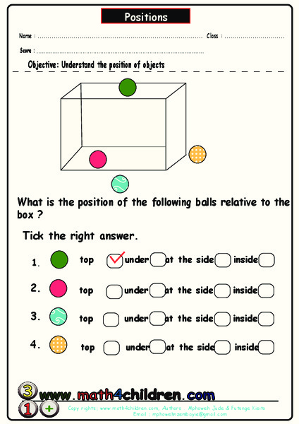 Positions Worksheet