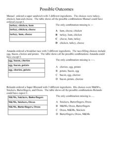 Possible Outcomes Lesson Plan