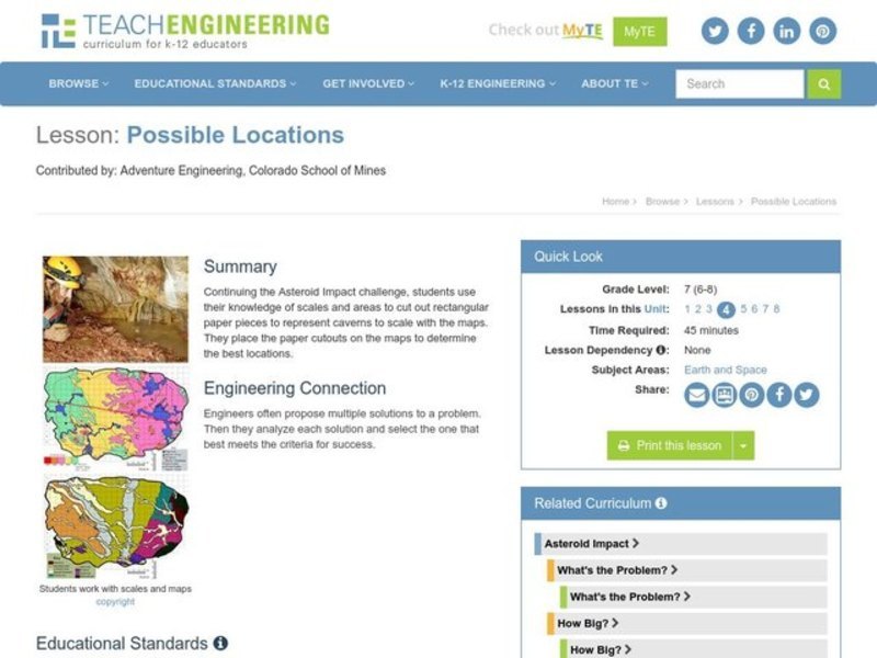 Identifying Possible Underground Cavern Locations Activity
