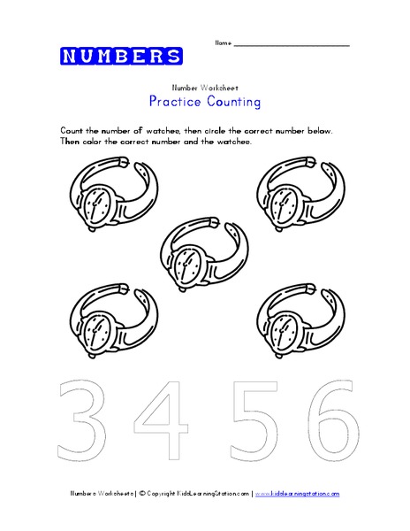 Practice Counting Worksheet