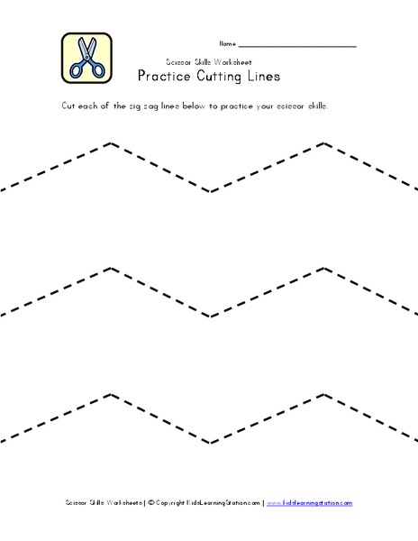 Practice Cutting Lines Worksheet