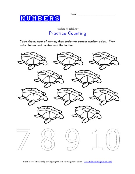 Practice Counting Worksheet