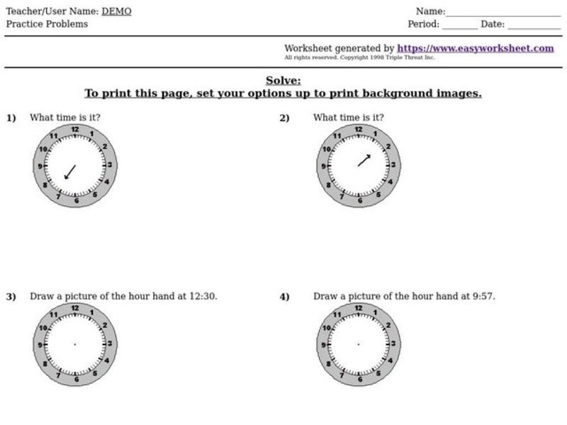 Practice Problems  Worksheet