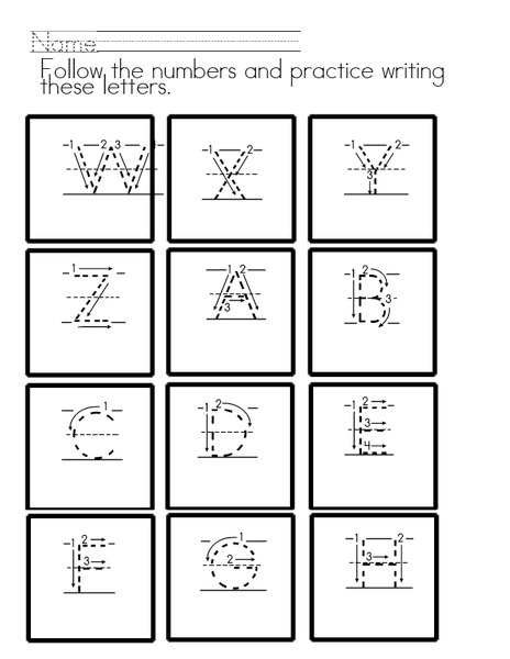 Practice Uppercase Alphabet Worksheet