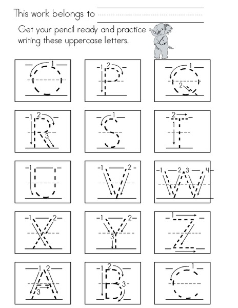 Practice Uppercase Alphabet Worksheet