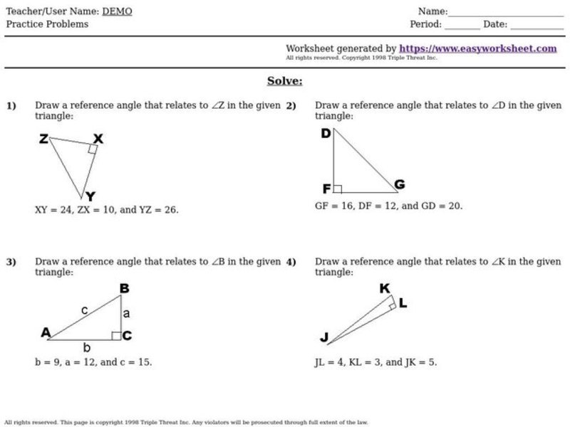 Practice Problems Worksheet