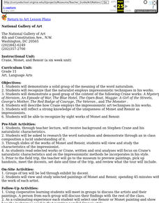 National Gallery of Art Lesson Plan