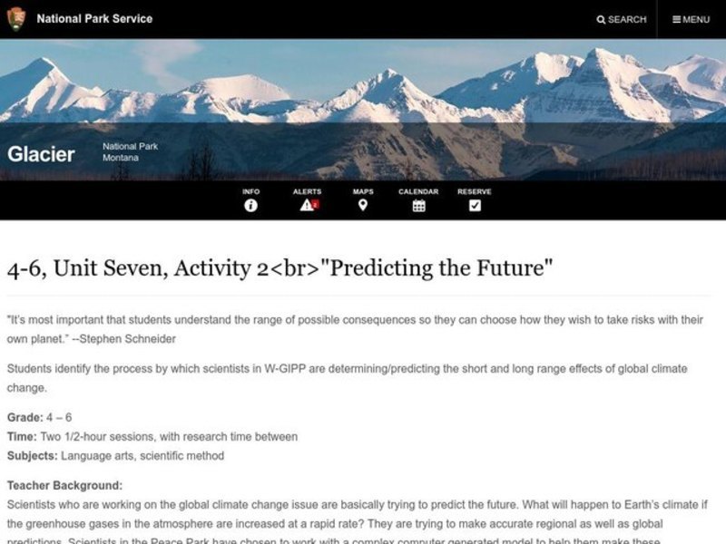 Predicting the Future Lesson Plan