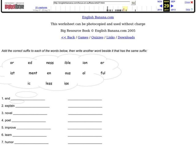Prefixes Worksheet