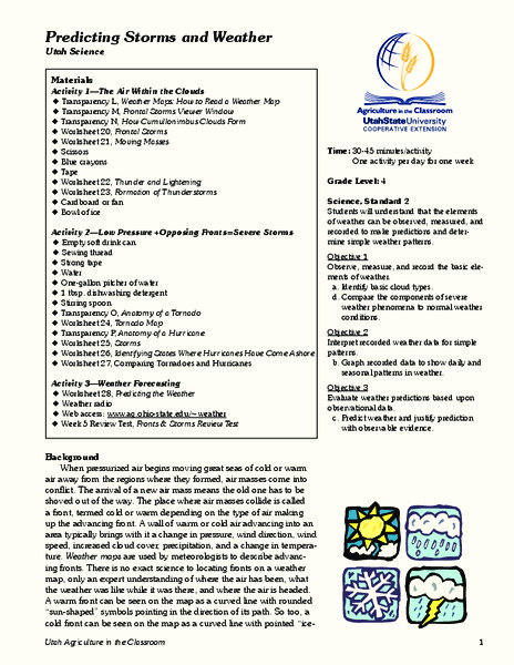 Predicting Storms and Weather Lesson Plan