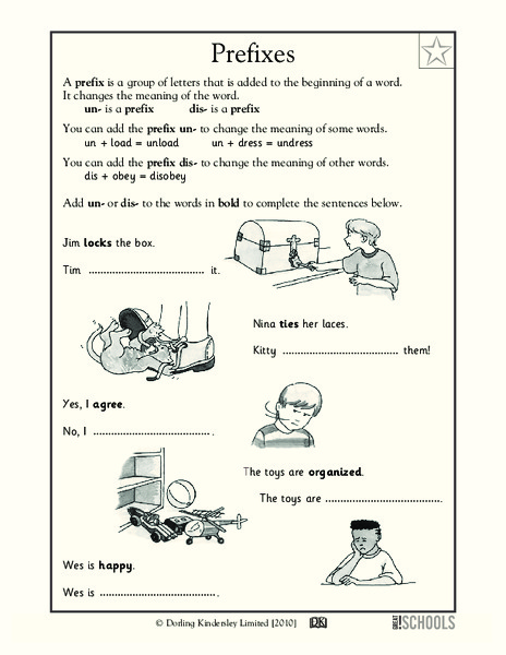 Prefixes Worksheet