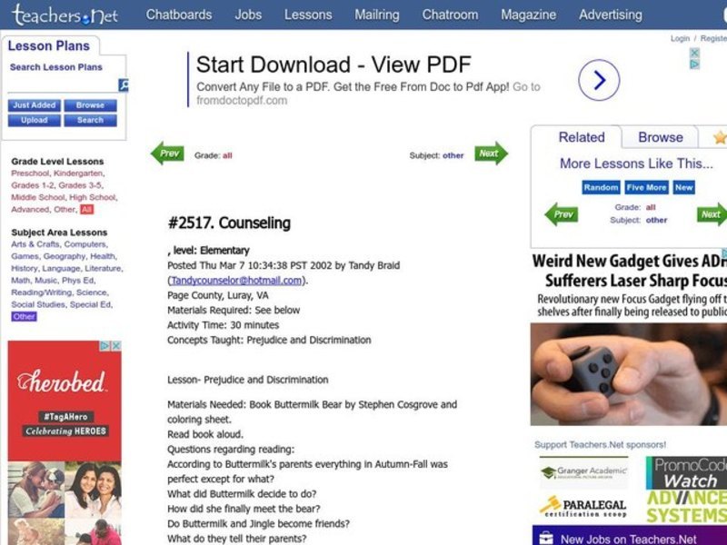 Prejudice and Discrimination Lesson Plan